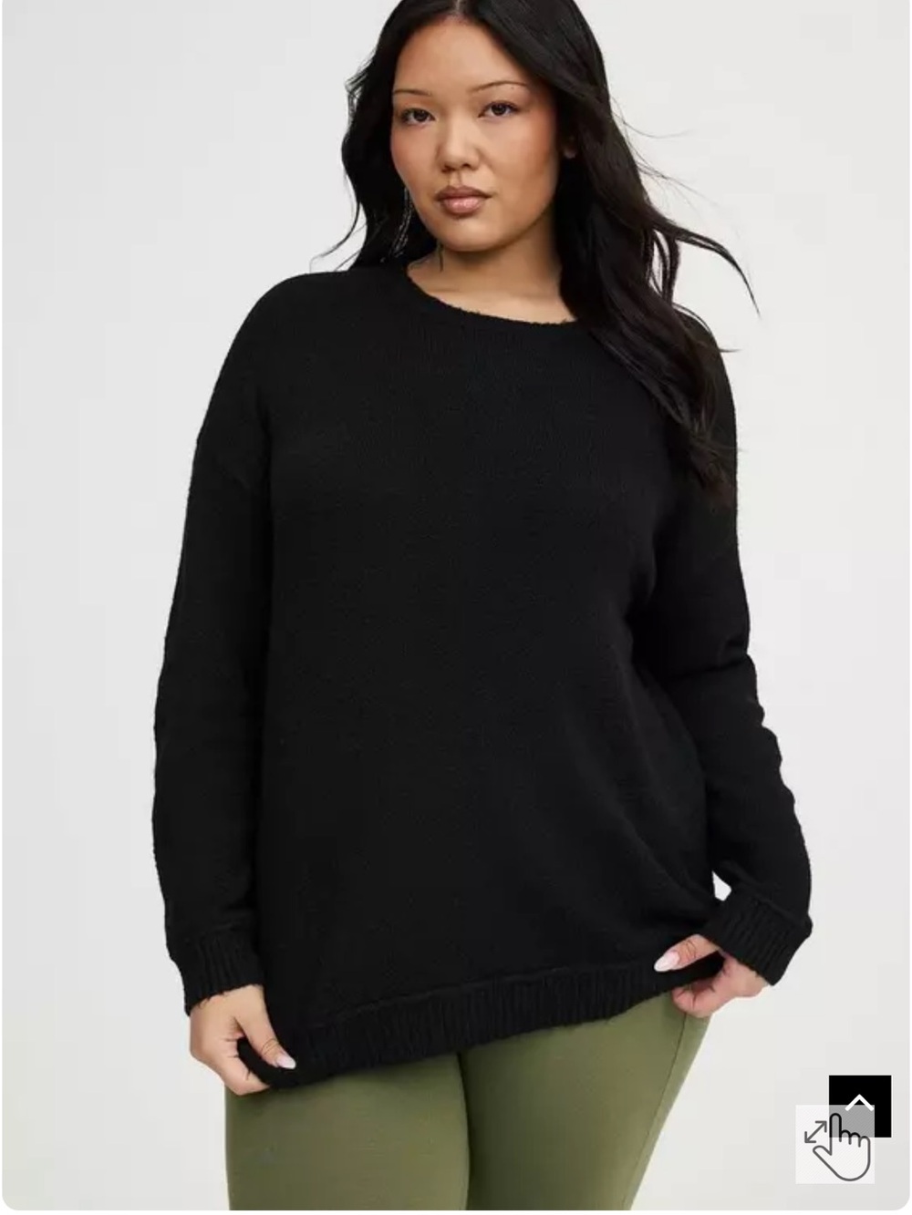 Torrid Black Vegan Cashmere Pullover Sweater size 6XL